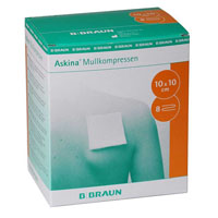 ASKINA Vliesstoffkompr.unsteril 10x10 cm 4fach