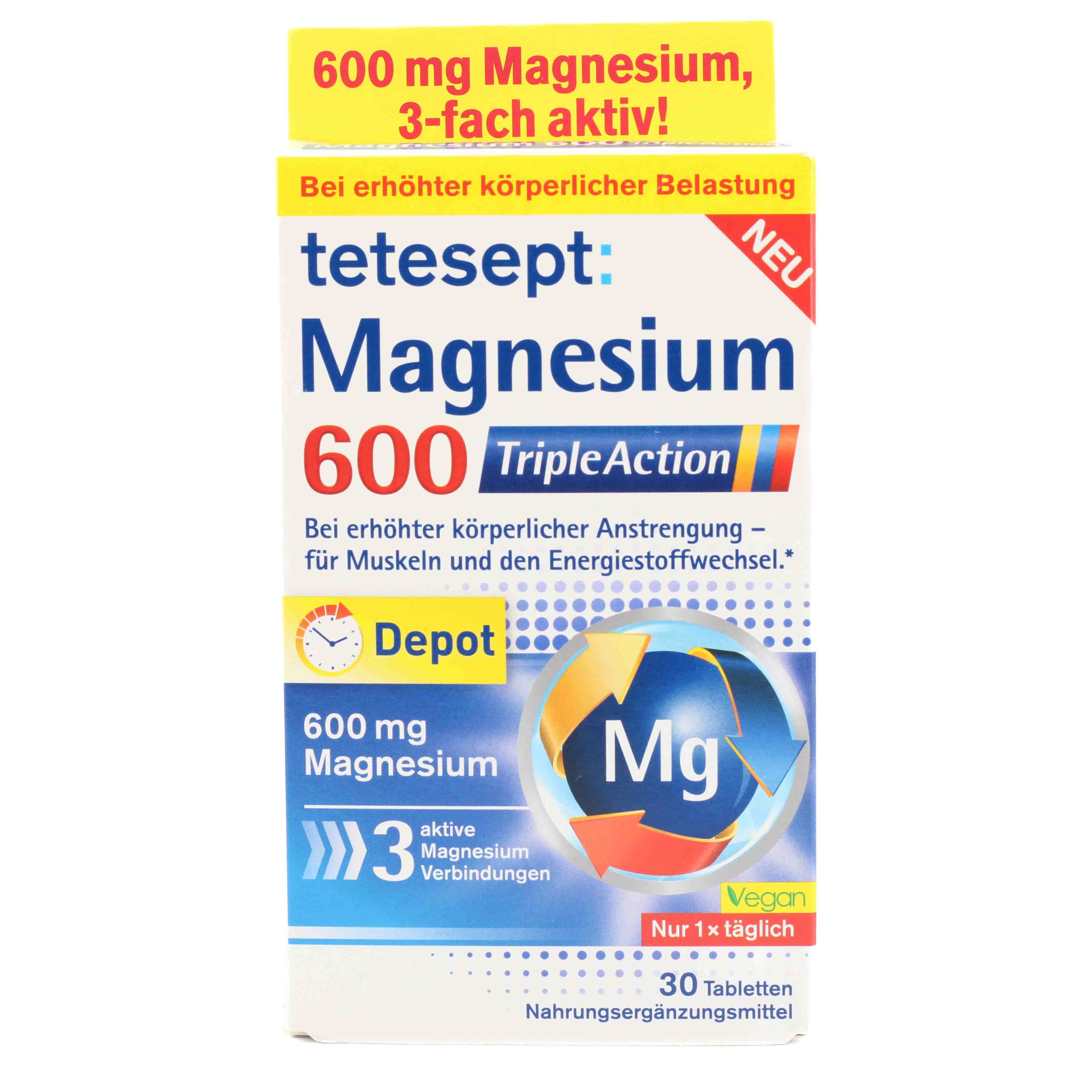 TETESEPT Magnesium 600 Triple Action Filmtabletten