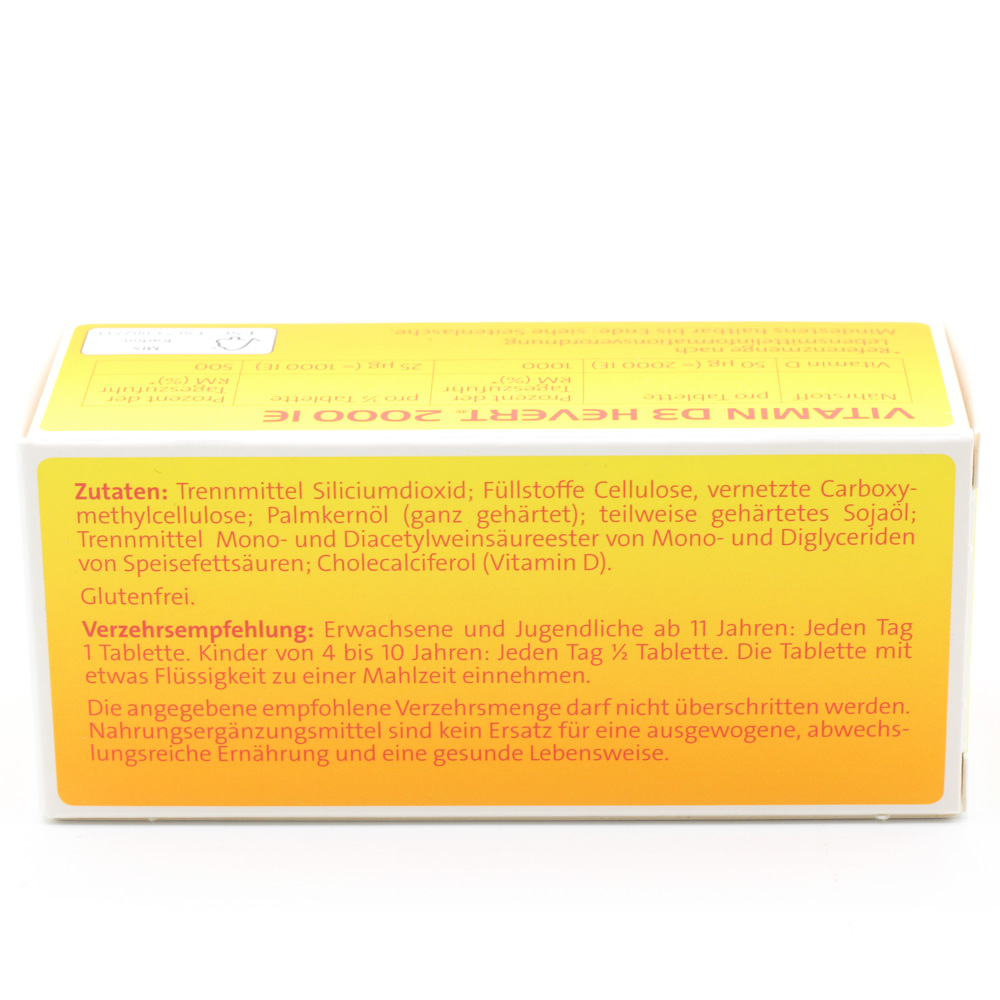 VITAMIN D3 HEVERT 2000 I.E. Tabletten