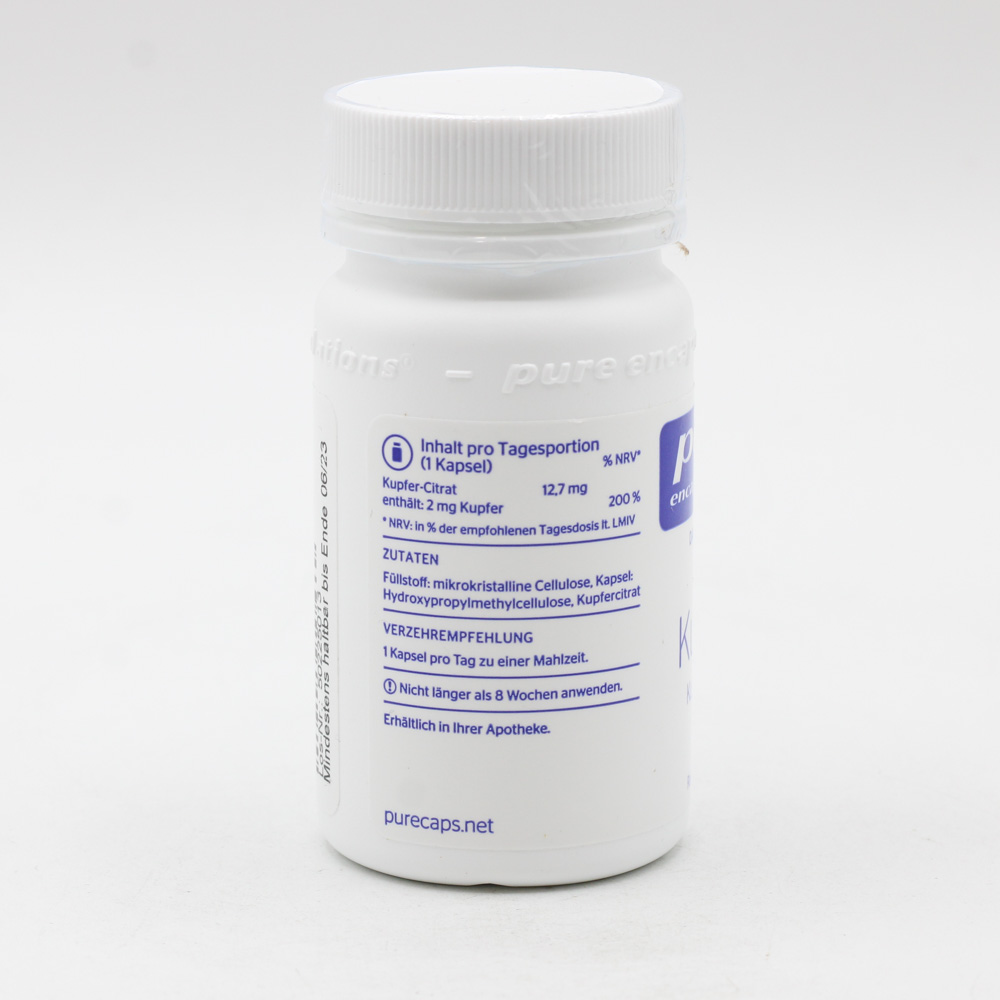PURE ENCAPSULATIONS Kupfer Kupfercitrat Kapseln