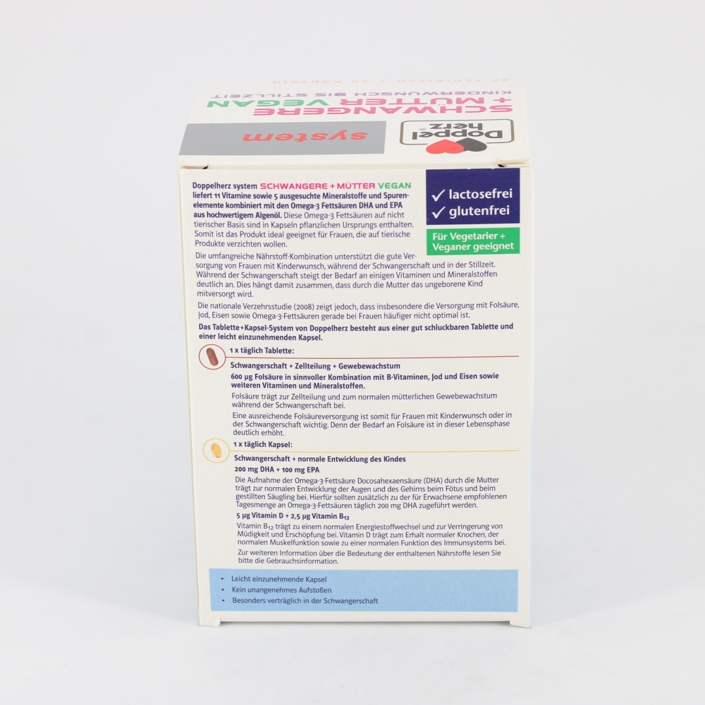 DOPPELHERZ Schwangere+Mütter vegan syst.Kombipack.