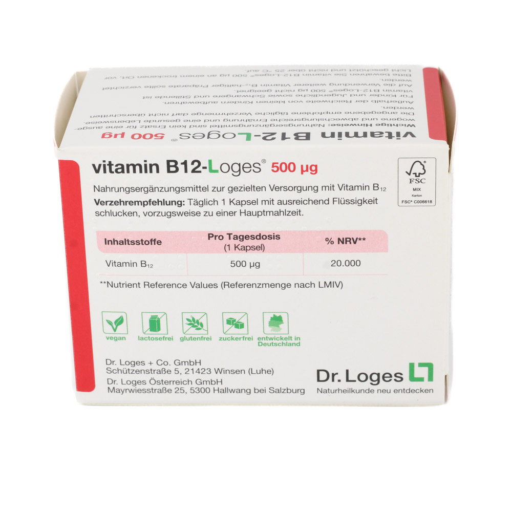 VITAMIN B12-LOGES 500 μg Kapseln