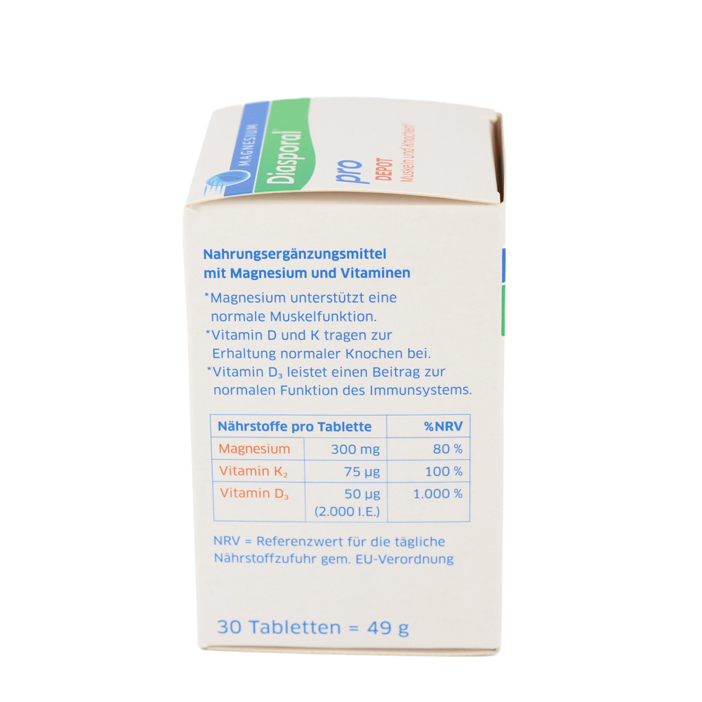 MAGNESIUM DIASPORAL pro D3+K2 DEPOT Muskel+Kno.Tab