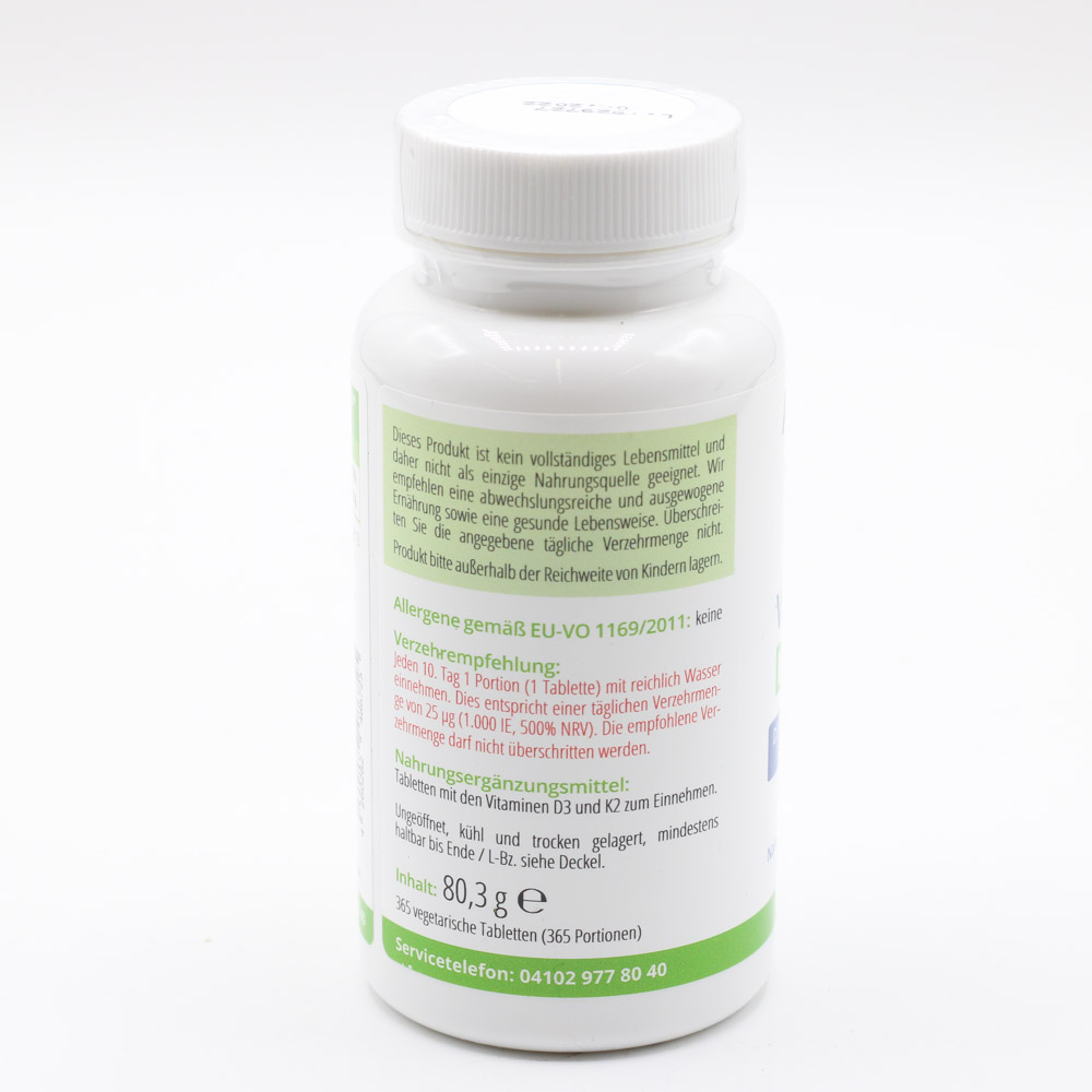 VITAMIN D3 10.000 I.E.+Natto K2 200 μg Tabletten