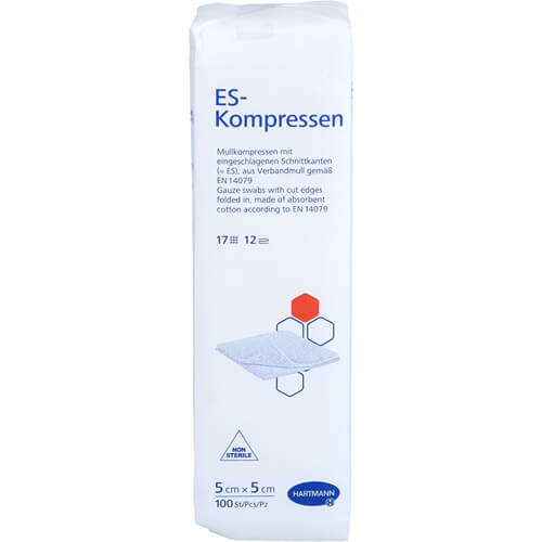 ES-KOMPRESSEN unsteril 5x5 cm 12fach