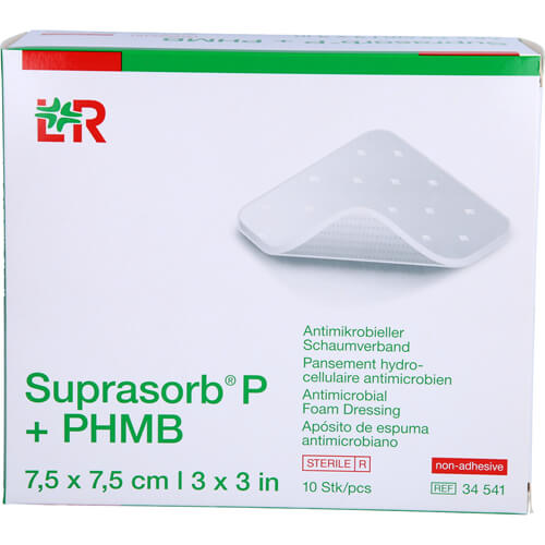 SUPRASORB P+PHMB Schaumverband 7,5x7,5 cm
