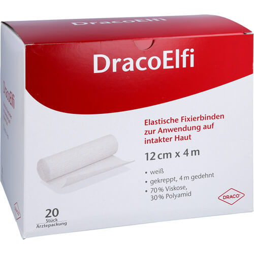 DRACOELFI elast.Fixierbinde 12 cmx4 m gekreppt