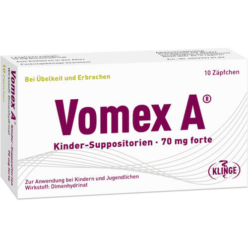 VOMEX A Kinder-Suppositorien 70 mg forte