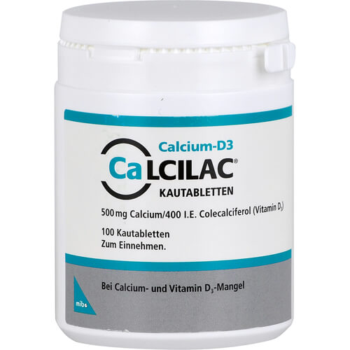 CALCILAC Kautabletten 500 mg/400 I.E.