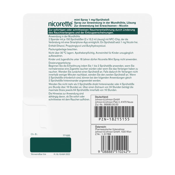 nicorette® mint Spray mit Nikotin