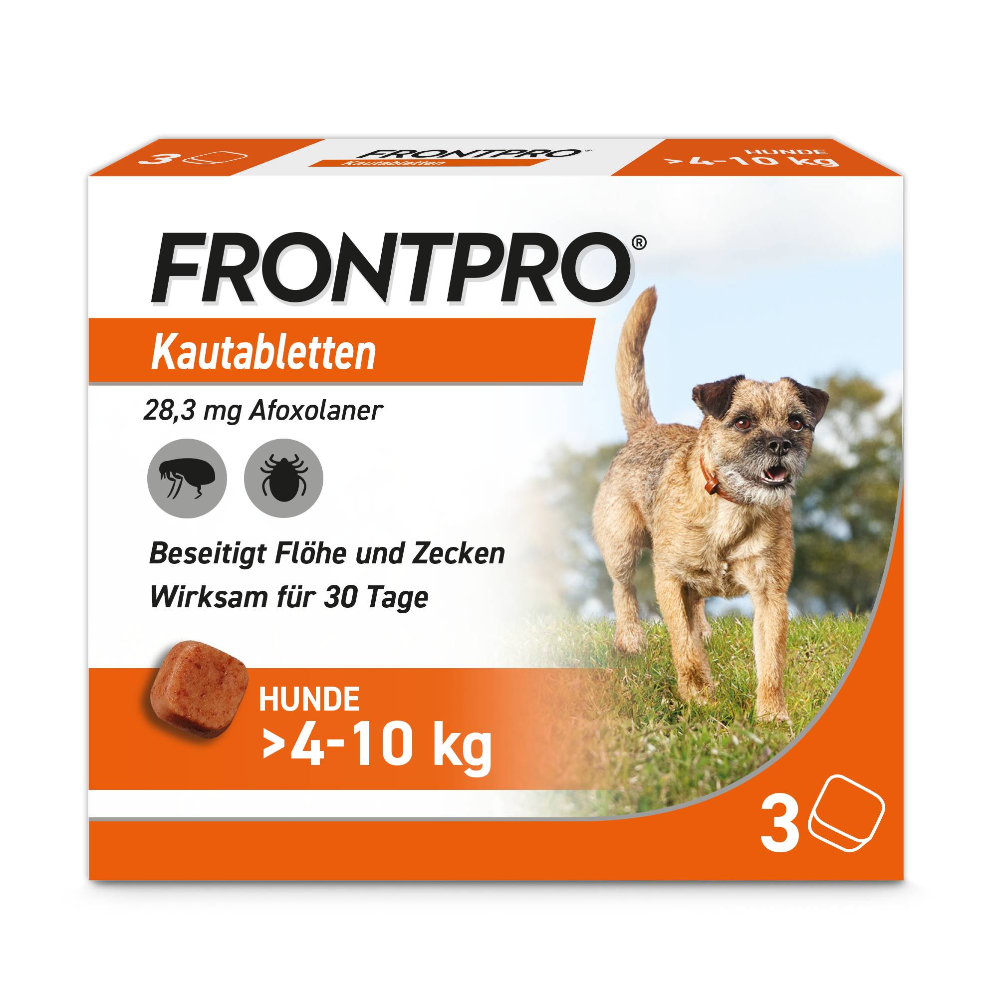 FRONTPRO 28 mg Kautabletten f.Hunde >4-10 kg