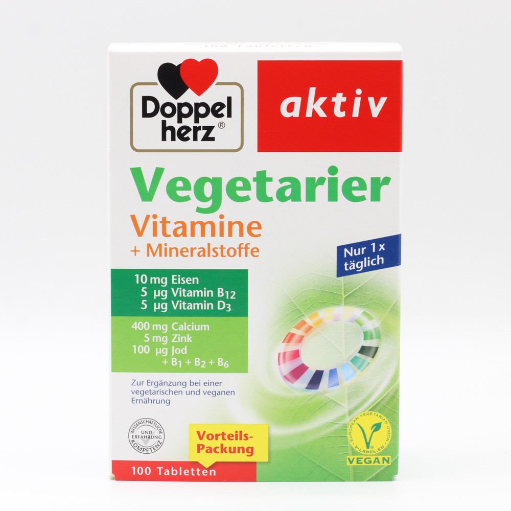 DOPPELHERZ Vegetarier Vitamine+Mineralstoffe aktiv