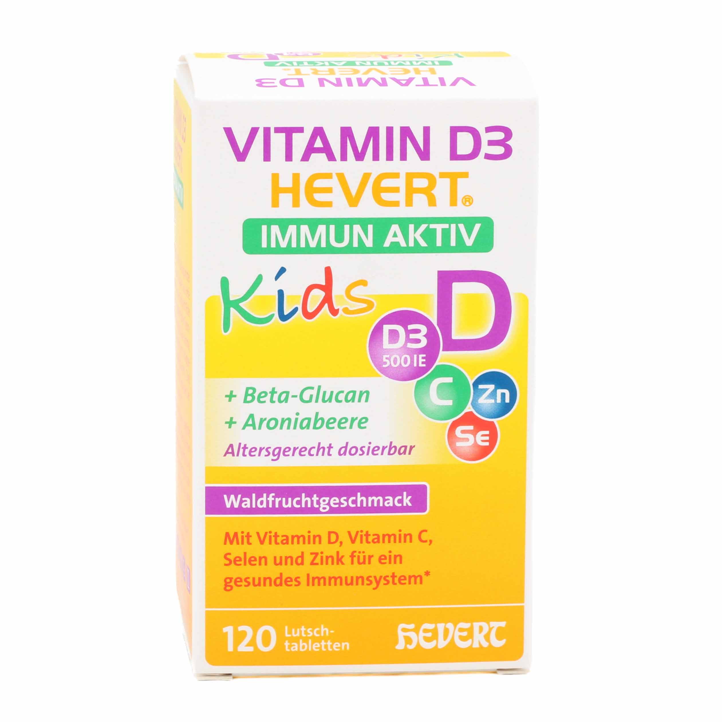 VITAMIN D3 HEVERT Immun Aktiv Kids Lutschtabletten