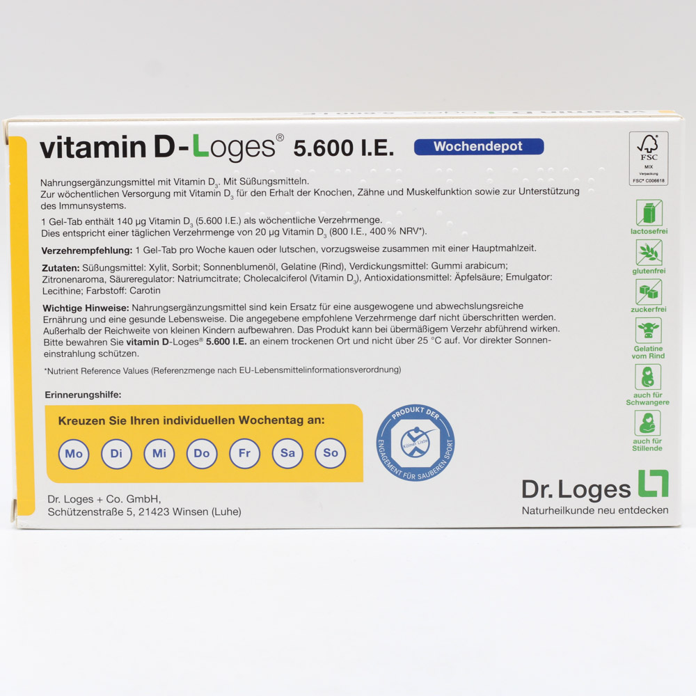 VITAMIN D-LOGES 5.600 I.E. Wochendepot