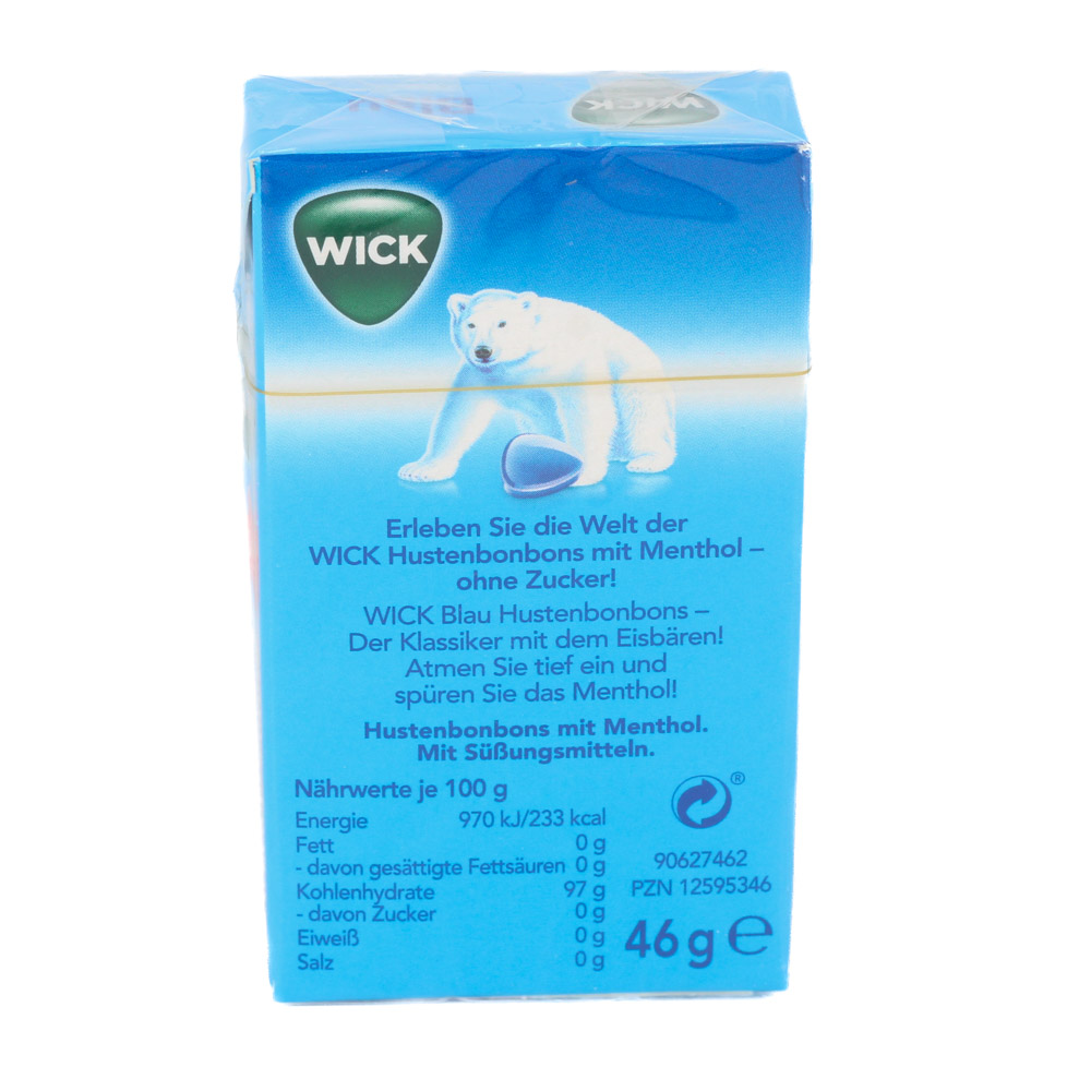 WICK BLAU Menthol Bonbons o.Zucker Clickbox