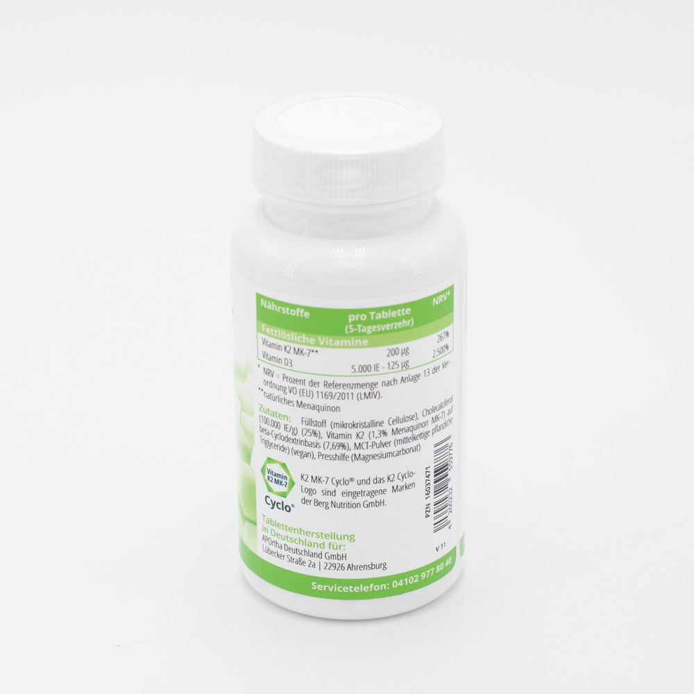 VITAMIN D3 5.000 I.E.+Natto K2 200 μg Tabletten