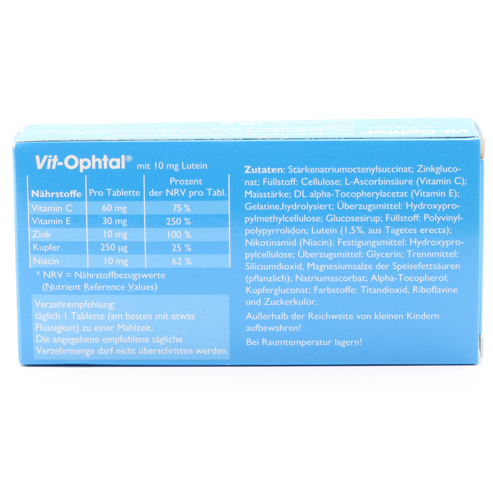 VIT OPHTAL mit 10 mg Lutein Tabletten