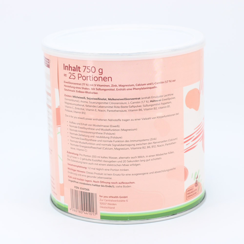 FOR YOU eiweiß power Erdbeere Pulver