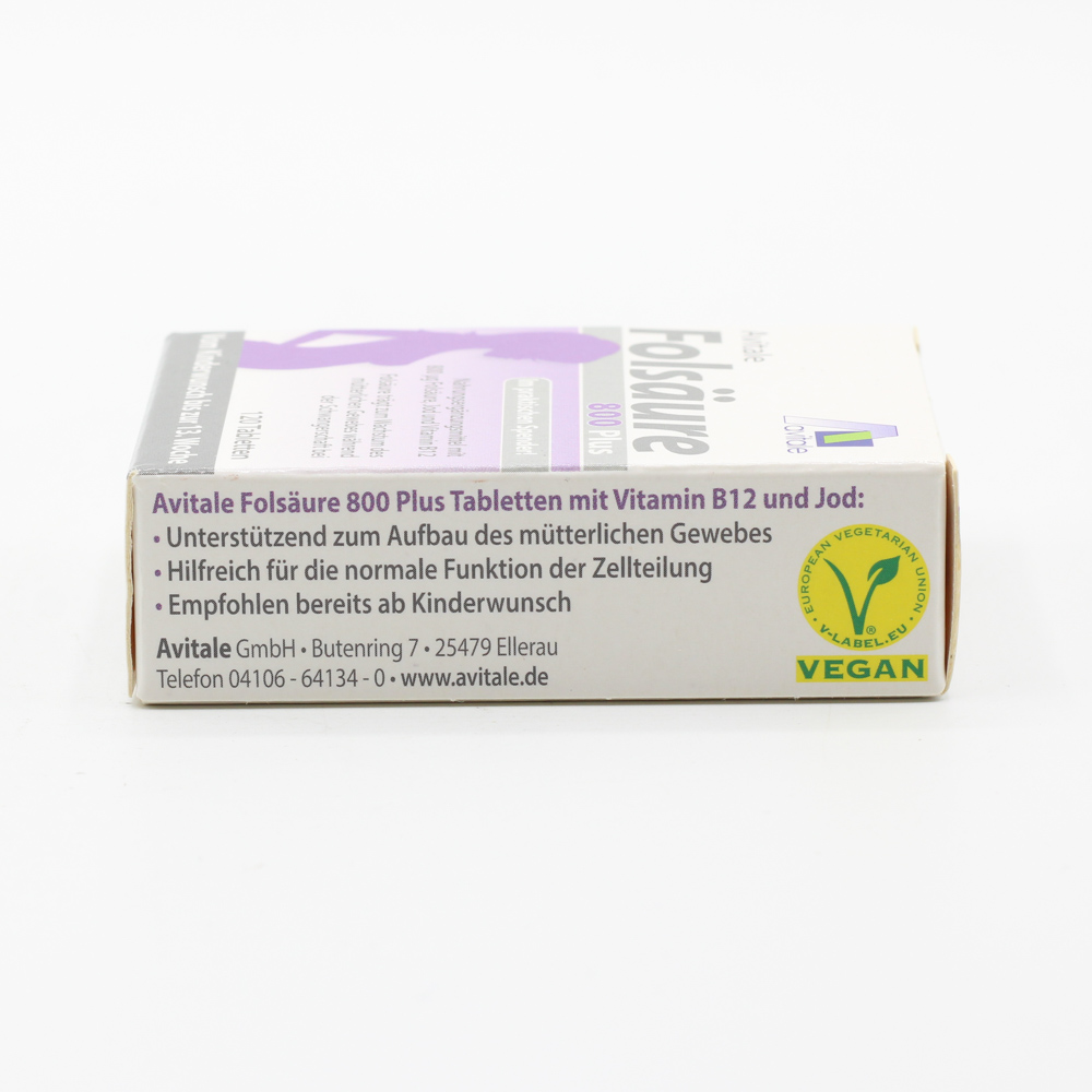 FOLSÄURE 800 Plus B12+Jod Tabletten