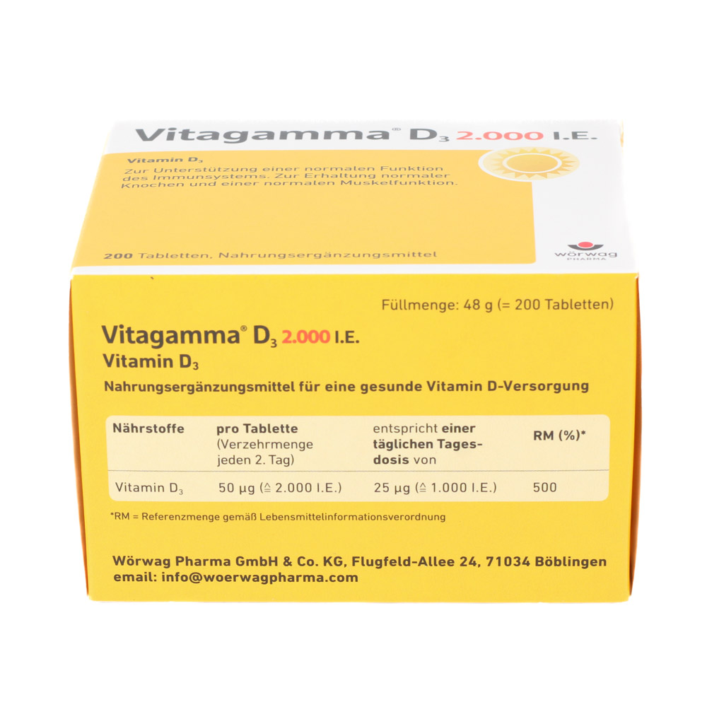VITAGAMMA D3 2.000 I.E. Vitamin D3 NEM Tabletten
