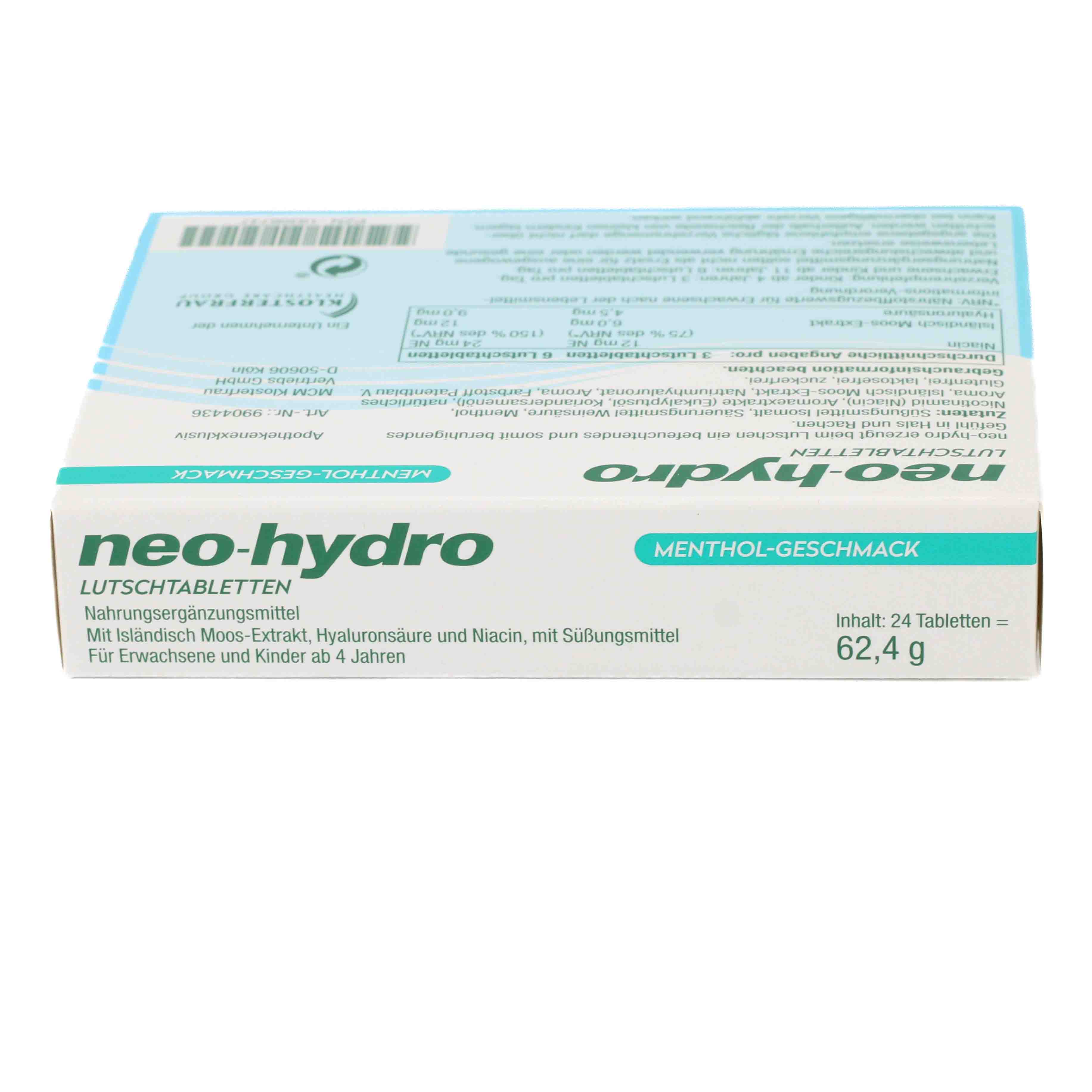 NEO-HYDRO Lutschtabletten Menthol zuckerfrei