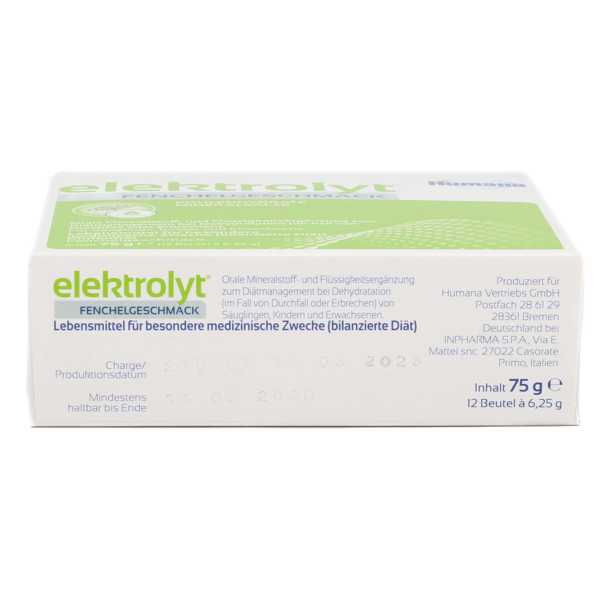 HUMANA Elektrolyt Fenchel Pulver Faltschachtel