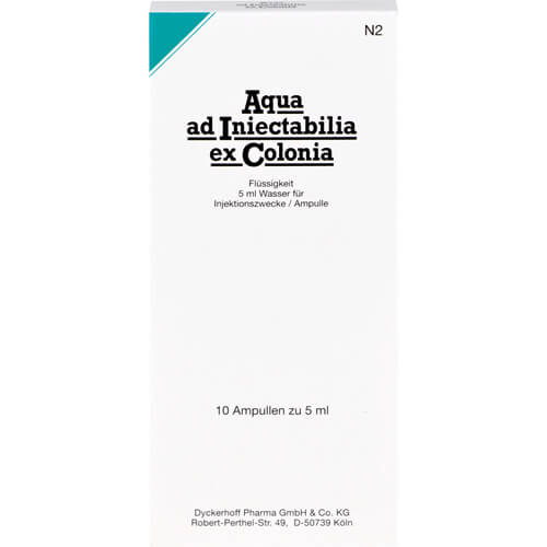 AQUA AD iniectabilia ex Colonia Ampullen