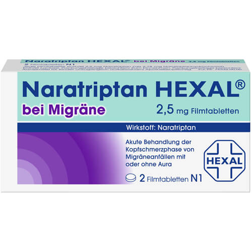 NARATRIPTAN HEXAL bei Migräne 2,5 mg Filmtabletten