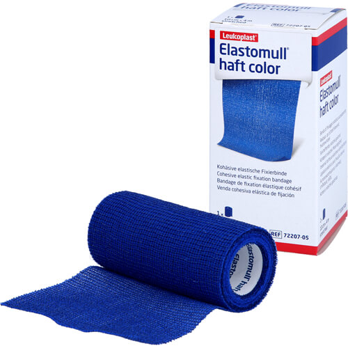 ELASTOMULL haft color 10 cmx4 m Fixierb.blau