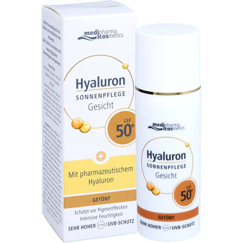 HYALURON SONNENPFLEGE Gesicht Creme LSF 50+ getönt