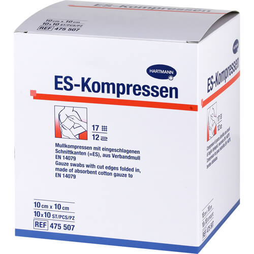 ES-KOMPRESSEN steril 10x10 cm 12fach Großpackung