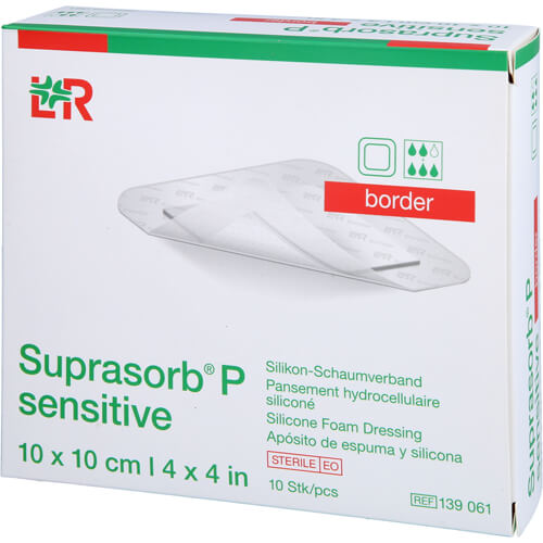 SUPRASORB P sensitive PU-Schaumv.border 10x10cm