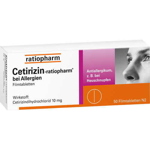CETIRIZIN-ratiopharm bei Allergien 10 mg Filmtabl.