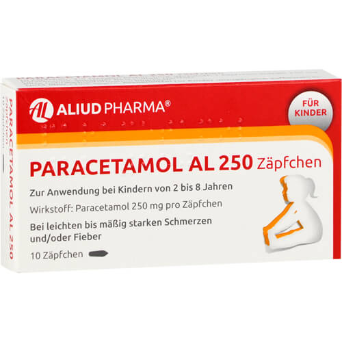 Paracetamol AL 250 Zäpfchen bei akuten Schmerzen und Fieber