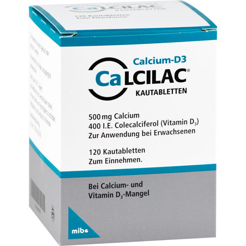 CALCILAC Kautabletten 500 mg/400 I.E.