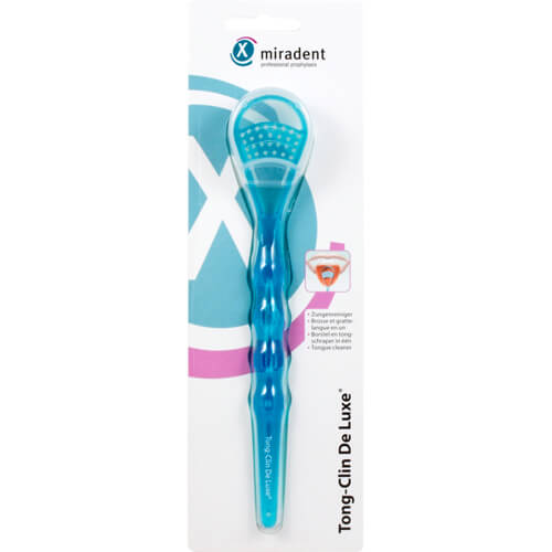 MIRADENT Zungenreiniger Tong-Clin de L.blau trans.